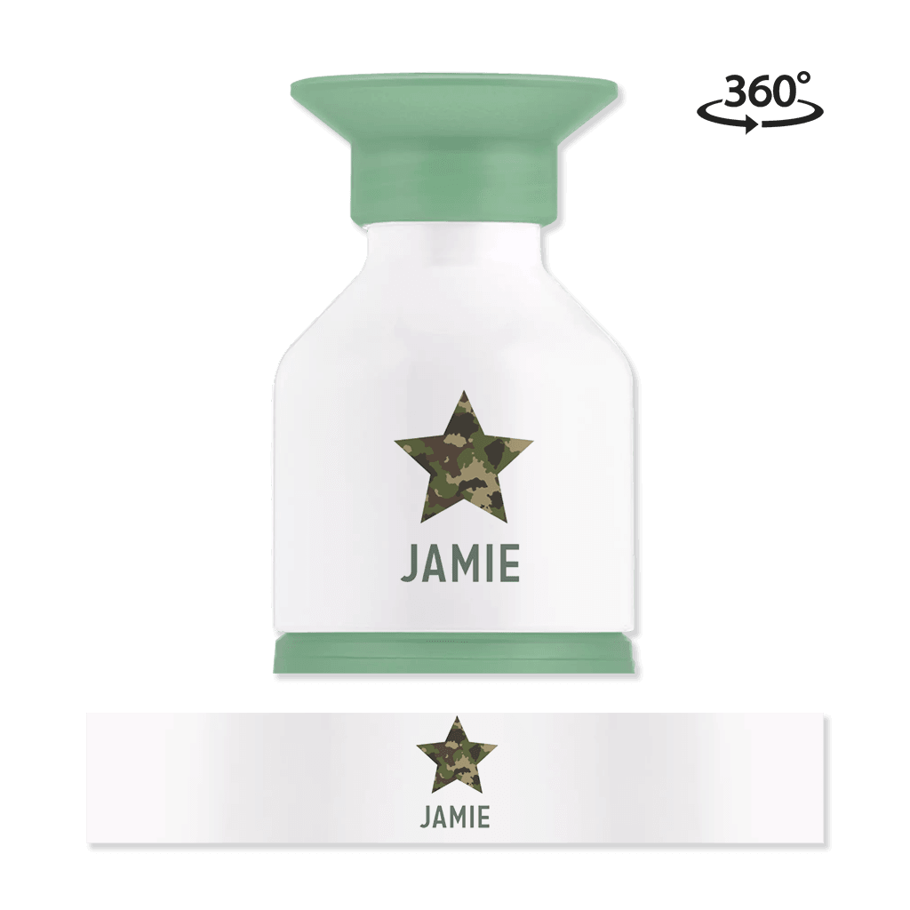 Dopper drinkfles met camouflage ster en naam