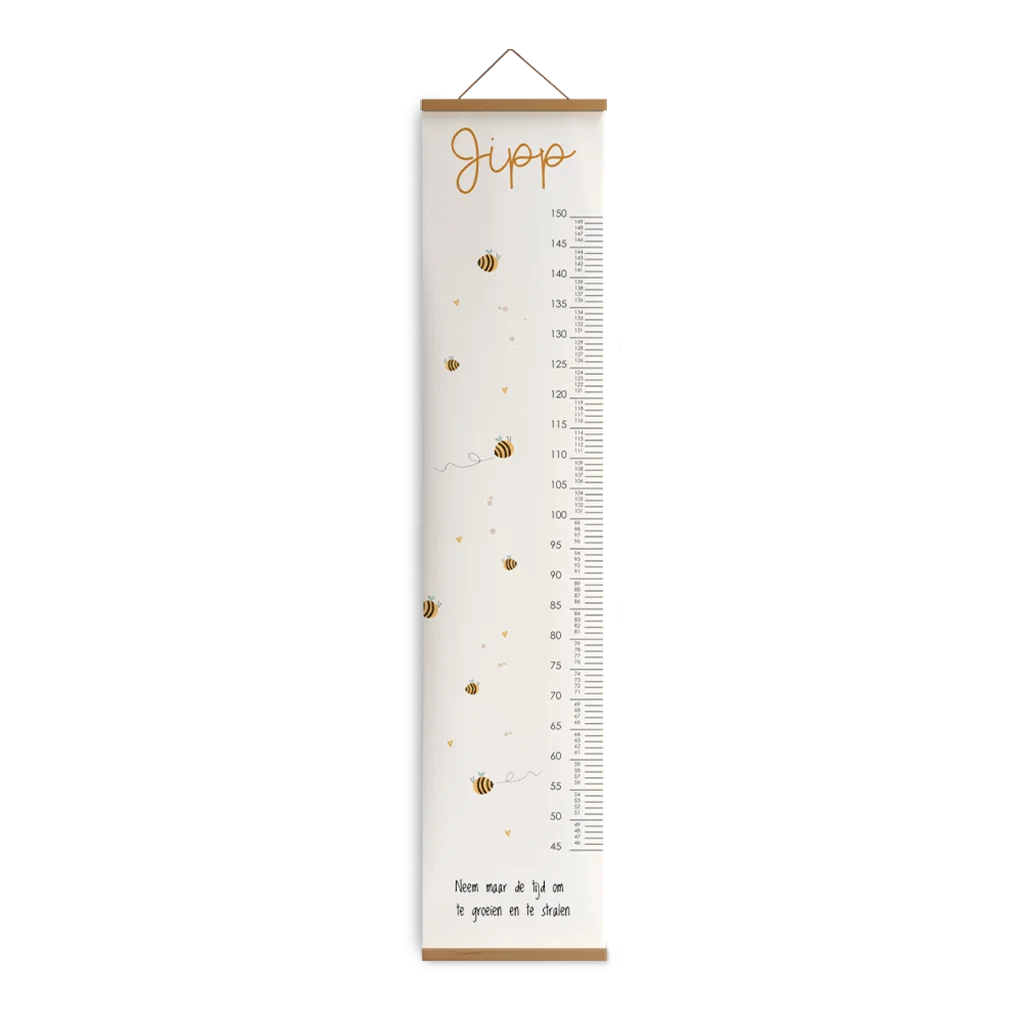 groeimeter kinderkamer met naam