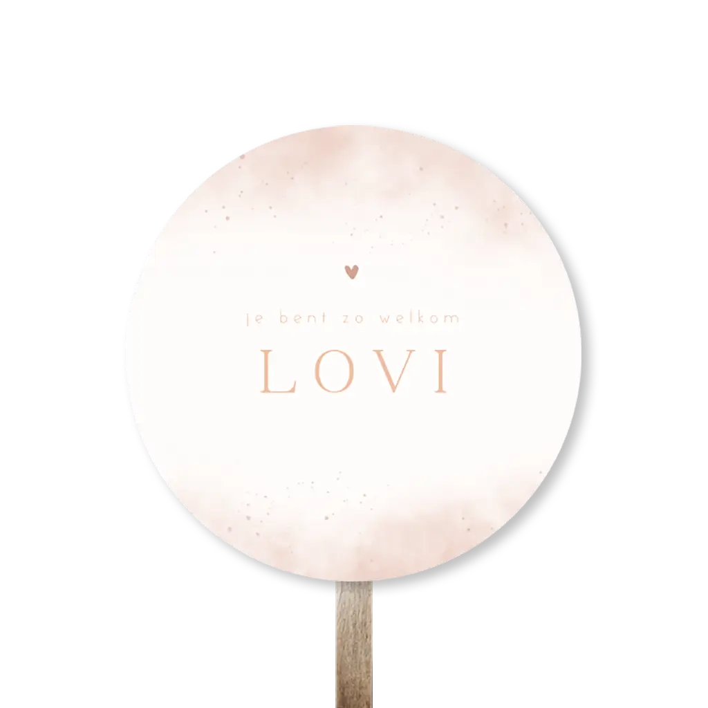 Romantisch tuinbord roze watercolour