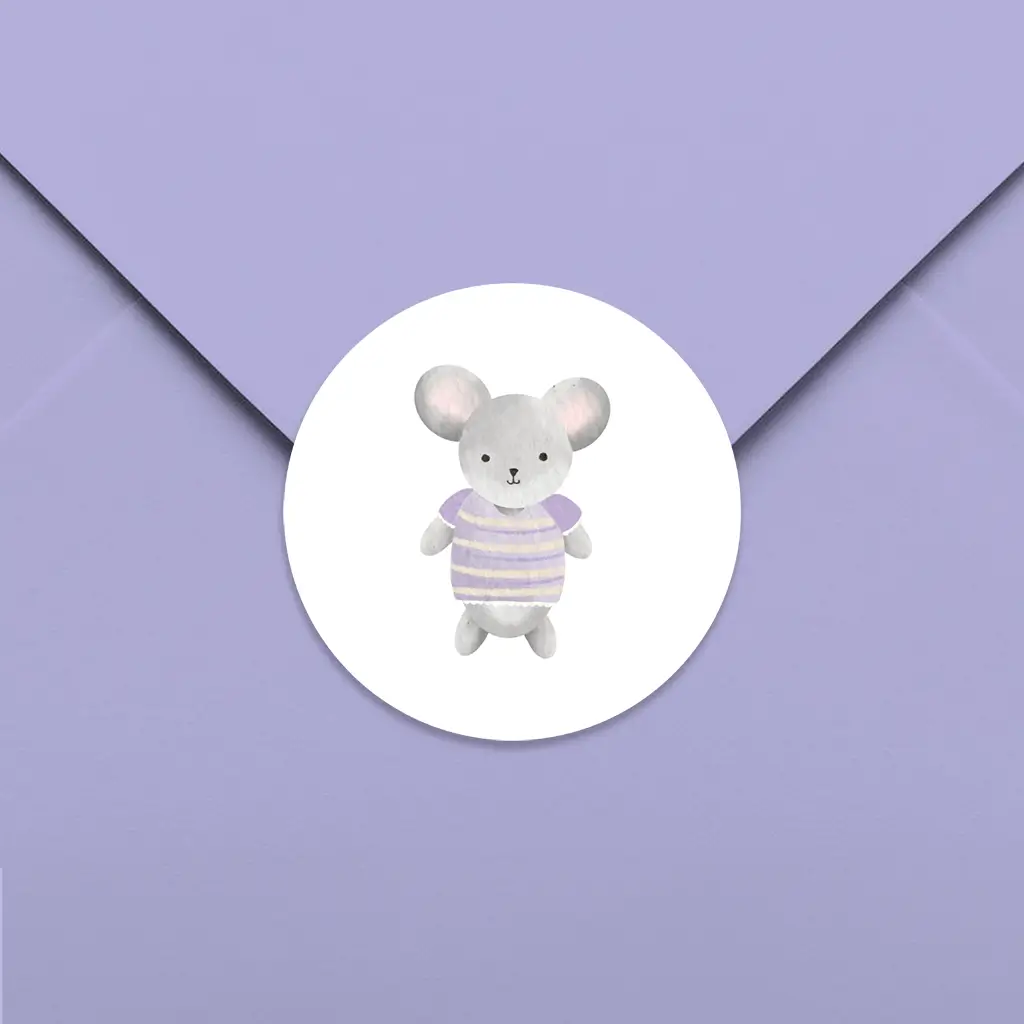 Sluitsticker lief met knuffeltje - per 25 stuks