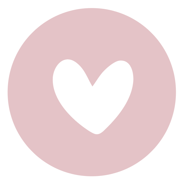 Dummy sticker hart roze wit