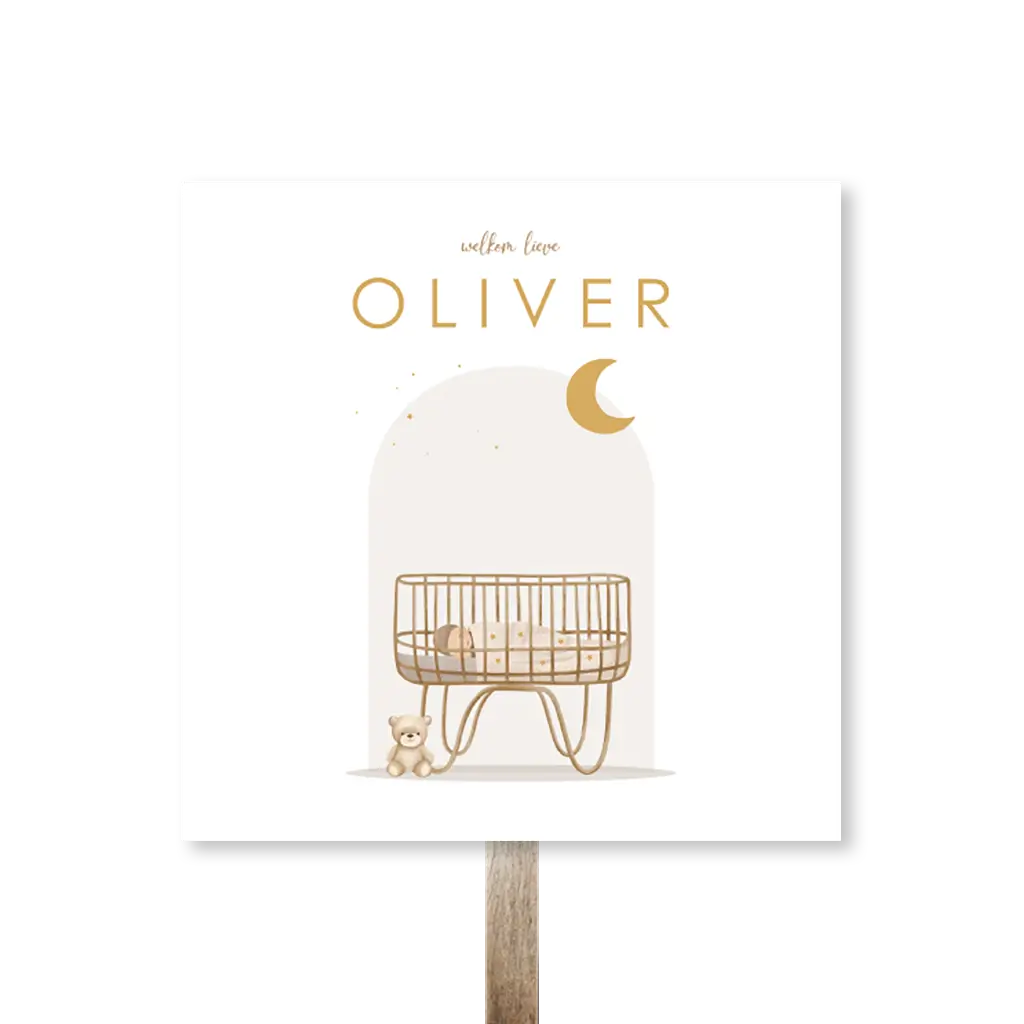 Tuinbord met wiegje en maantje