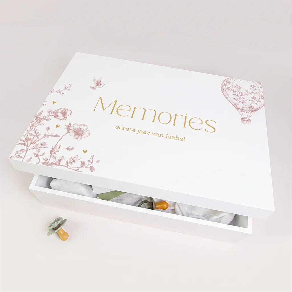 Memorybox in toile de jouy-stijl