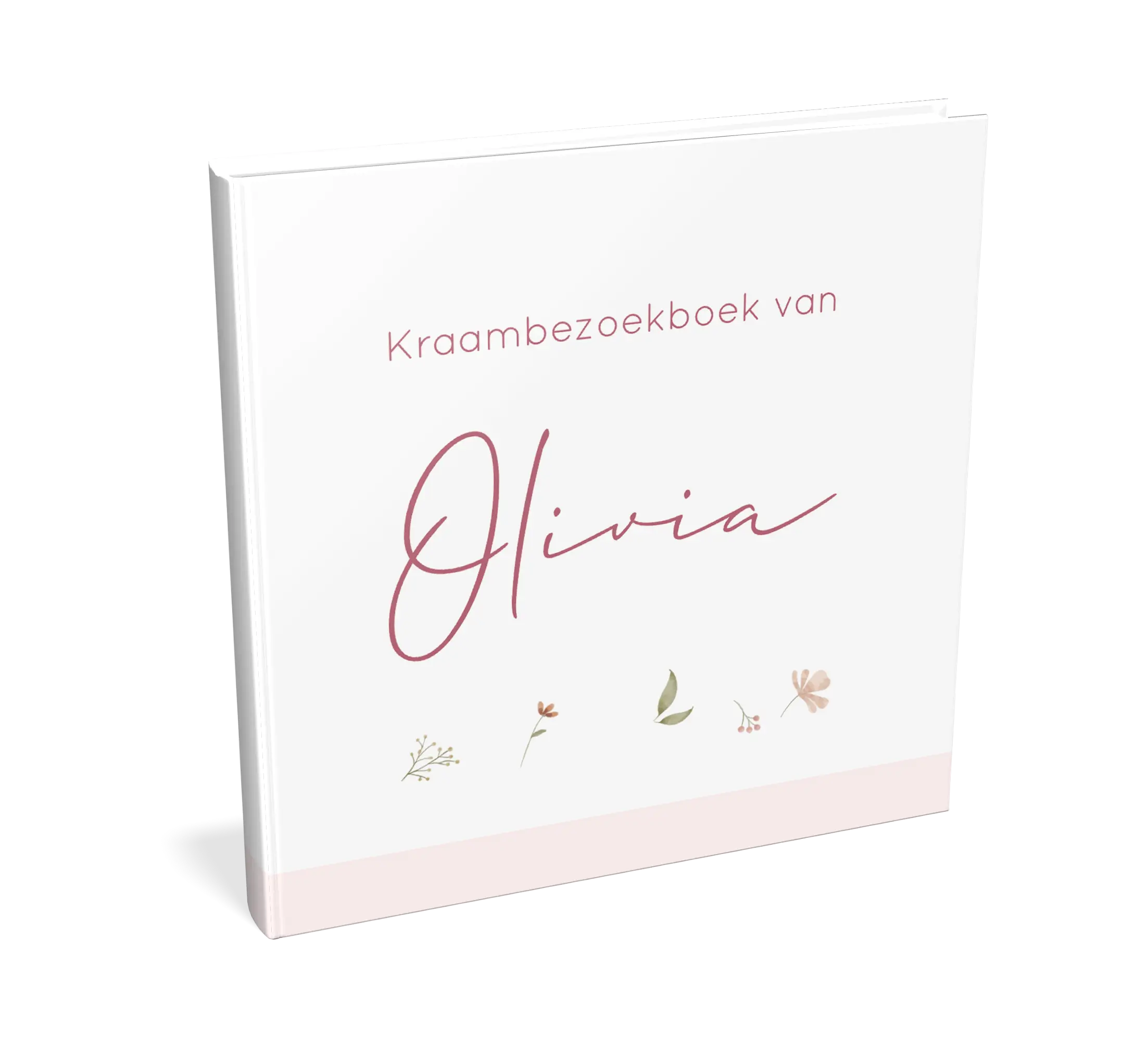 Kraambezoekboek meisje met bloemen - met invulpagina's