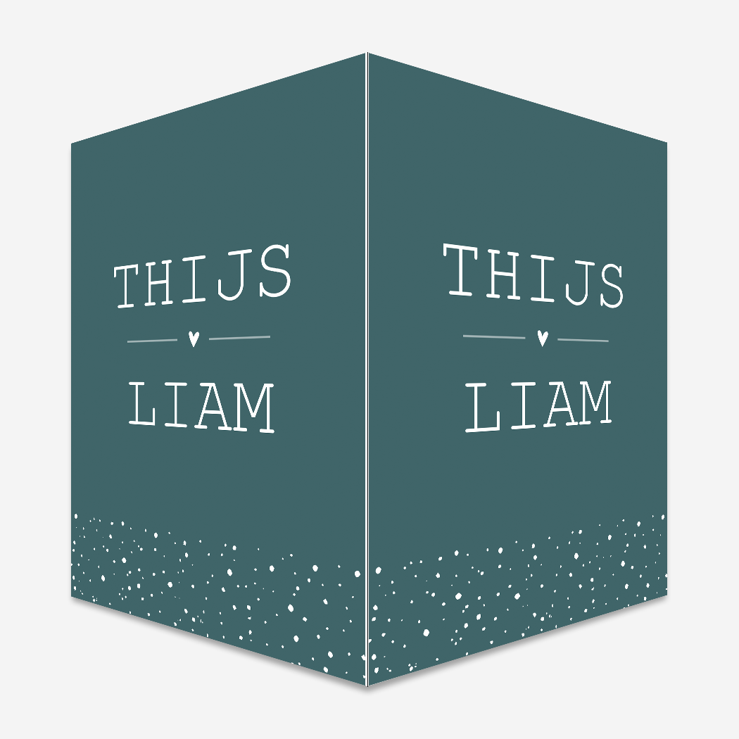 Raambord Tweeling Blauw Stippen Stoer