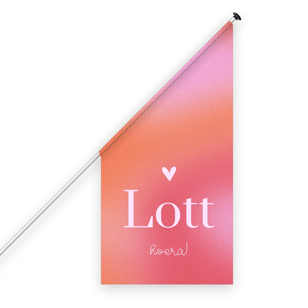 Hippe geboortevlag trendkleuren