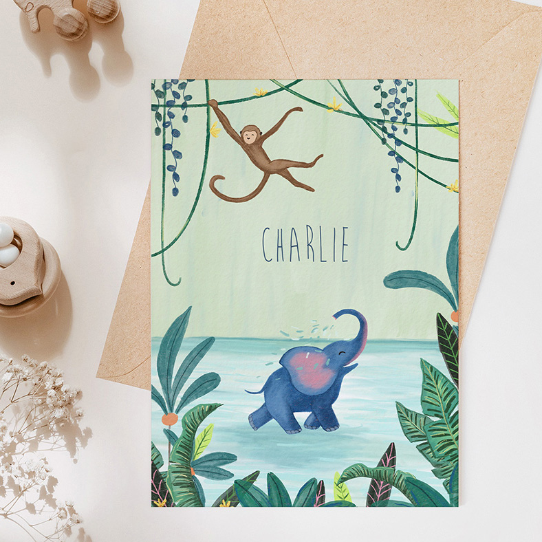 Geboortekaartje in de jungle