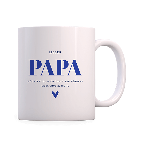 Hochzeit Tasse Papa Altar