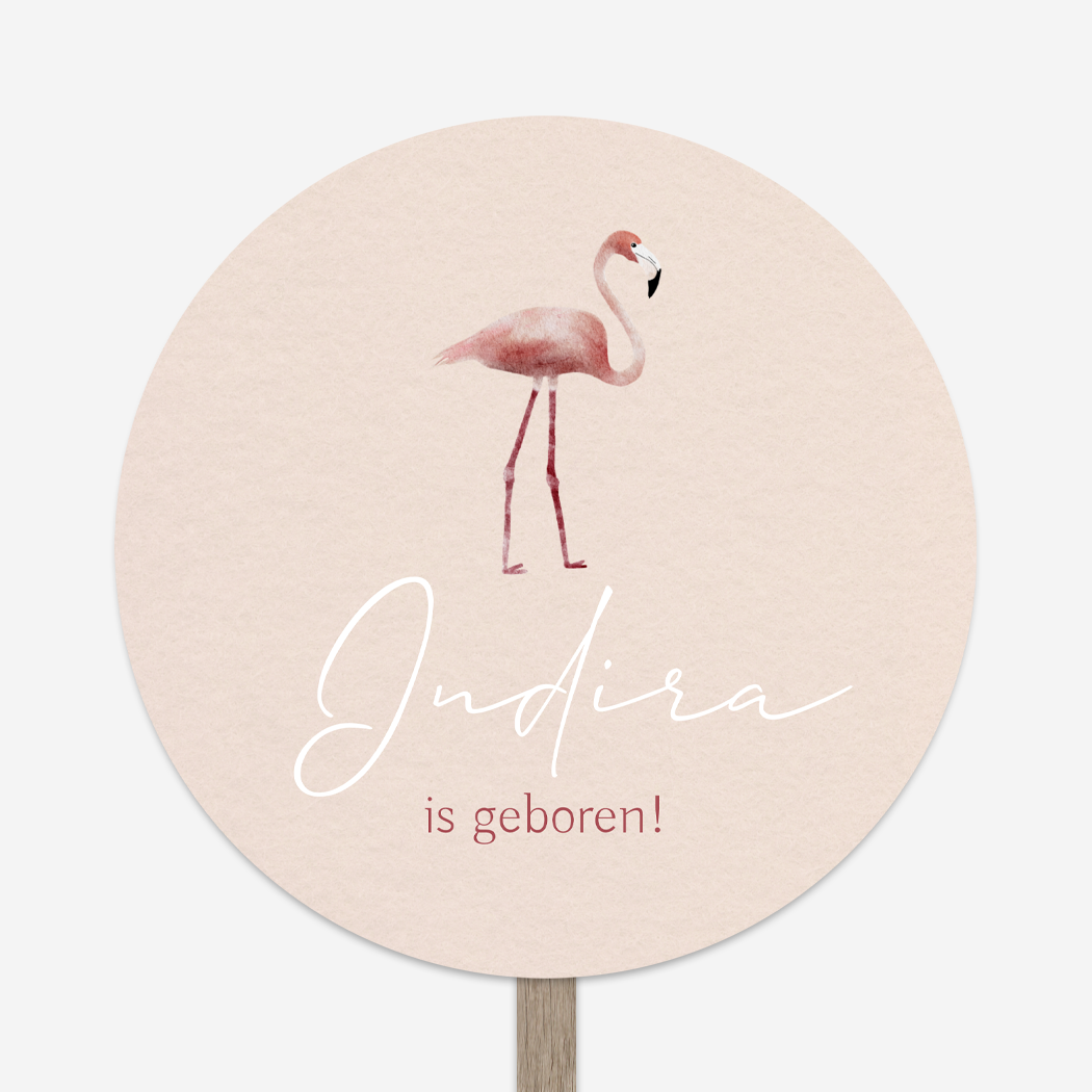 Tuinbord Cirkel Flamingo Roze