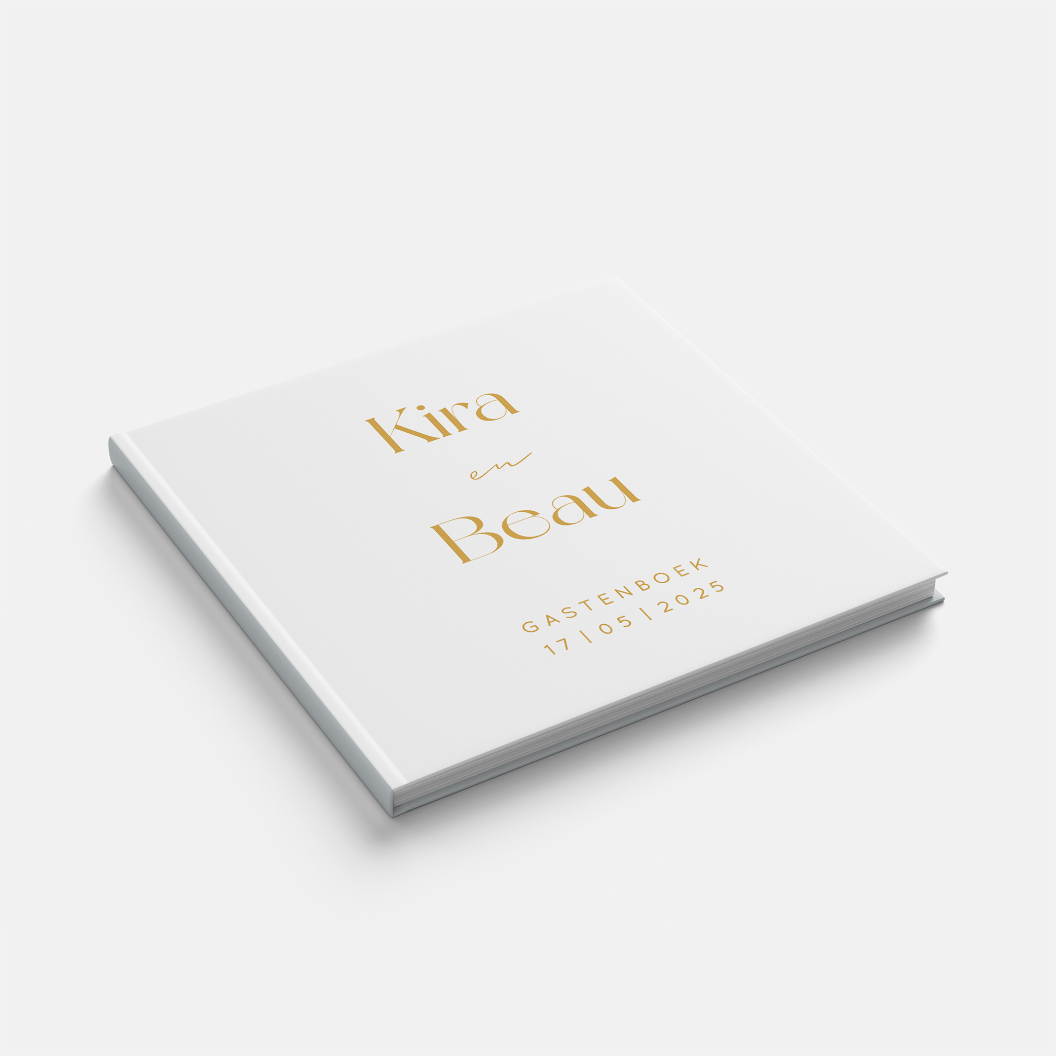 Gastenboek klassiek goud salie groen discobal