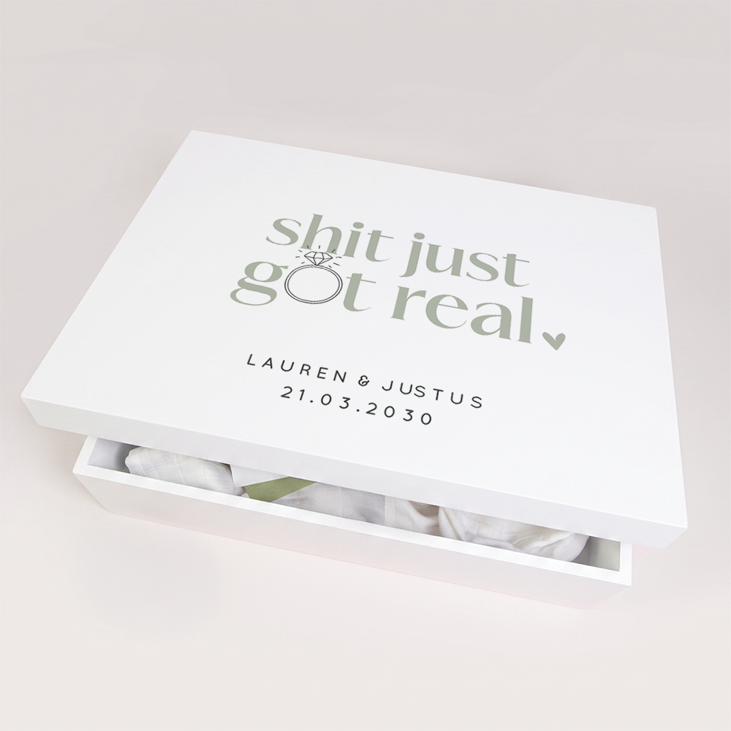Memorybox huwelijk met quote