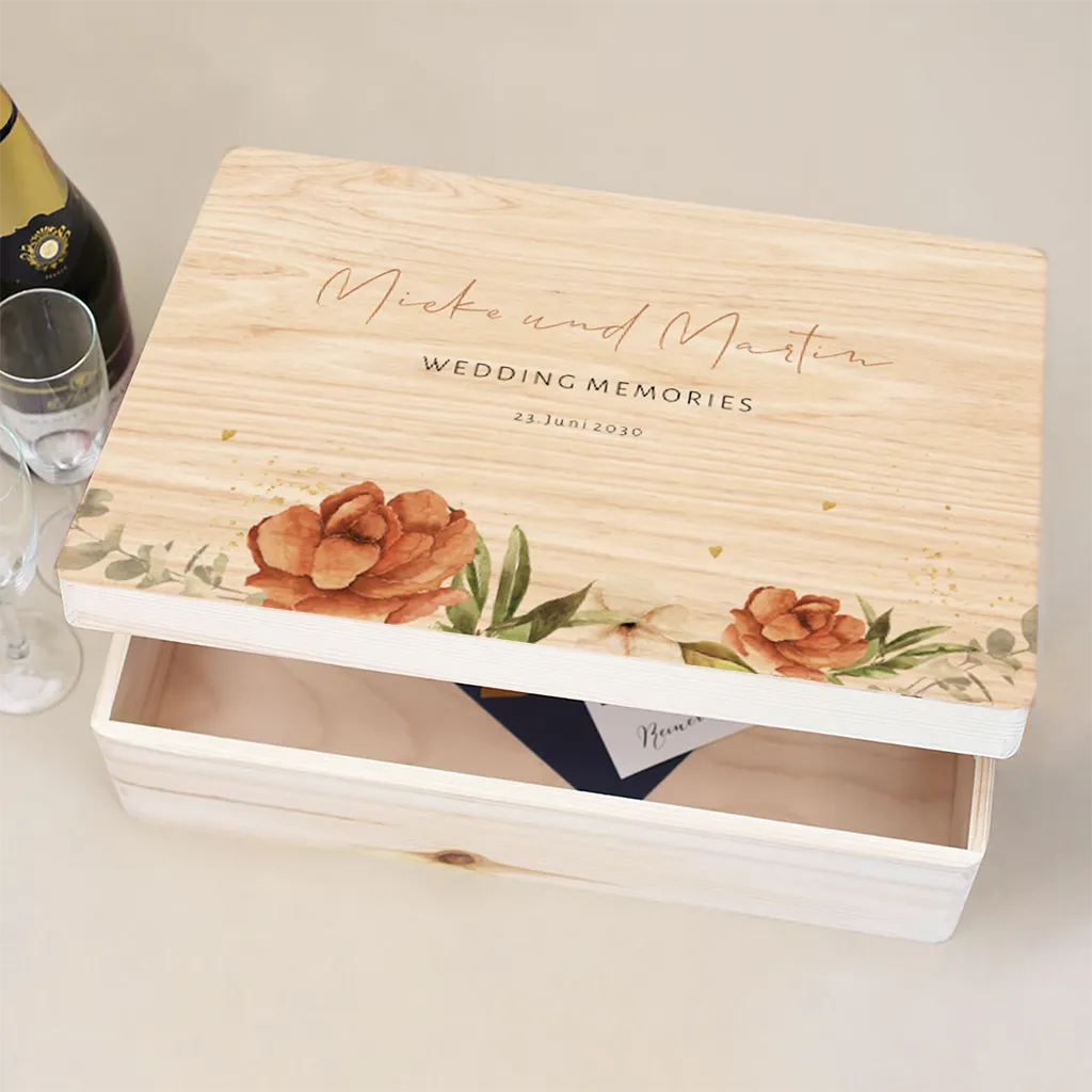 Erinnerungskiste mit schicken Rosen