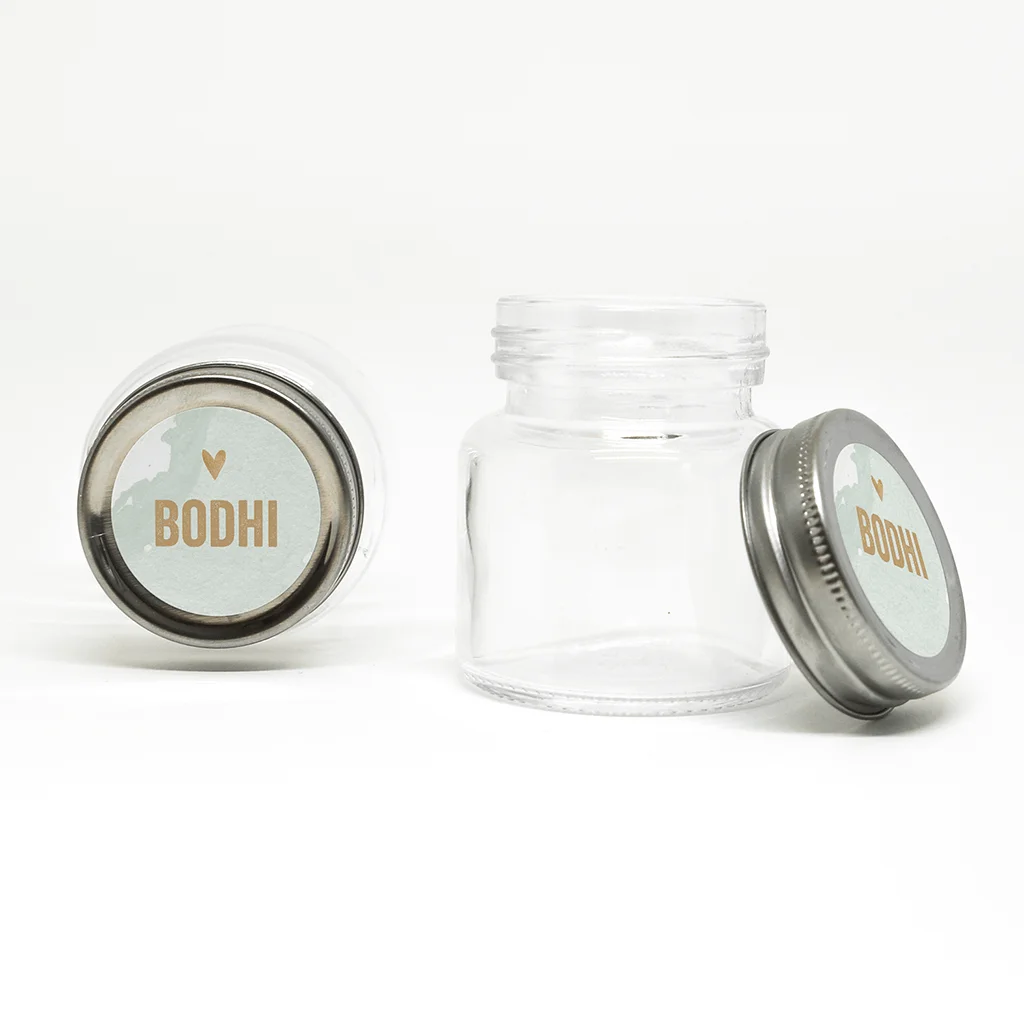 Doopsuikersticker met mintgroene watercolour | 25 stuks