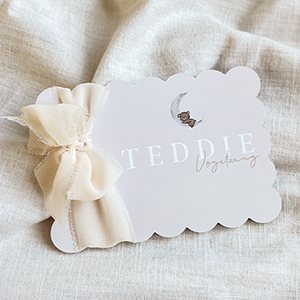 Geboortekaartje Jongen Koekvorm Beer Maan