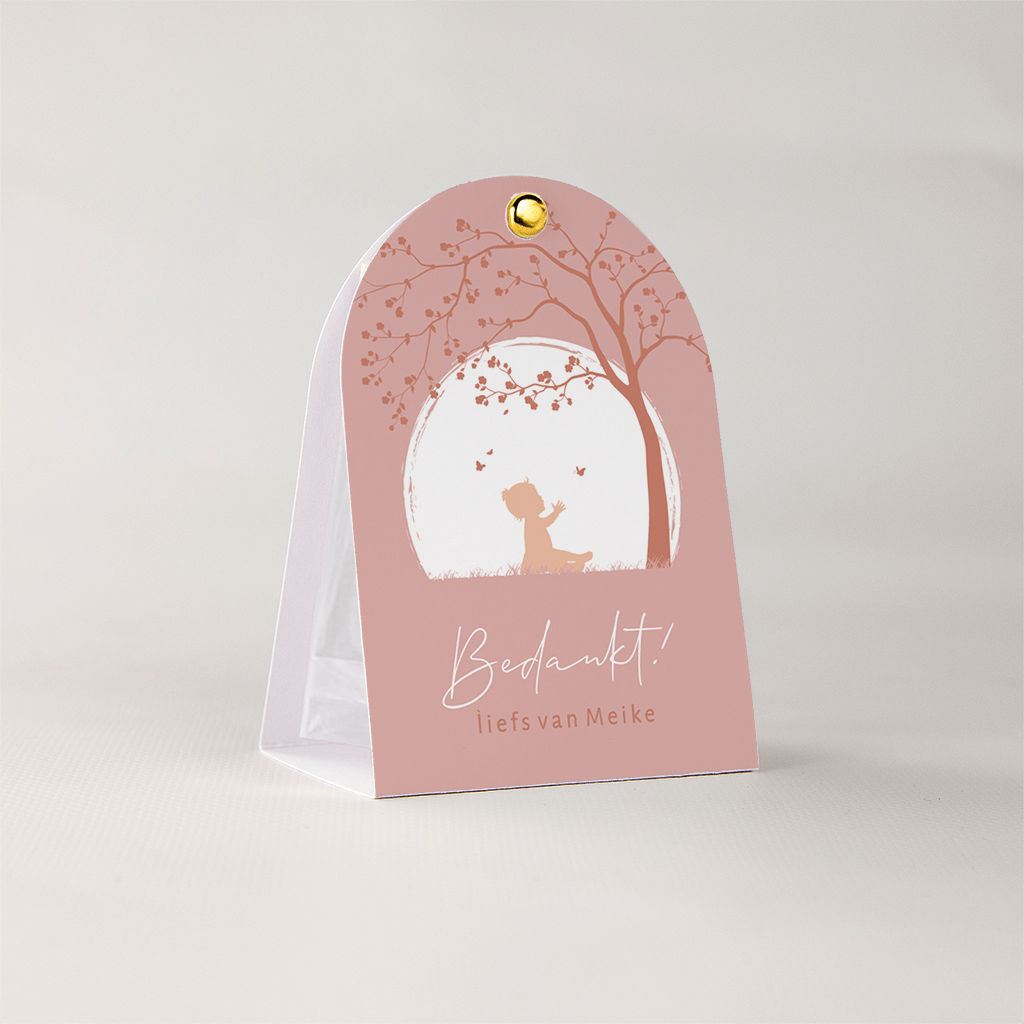 Doopsuiker snoepzakje silhouetje met boom