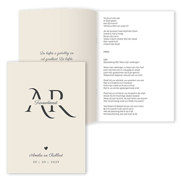 Bruiloft liturgie voor tijdens trouwdienst