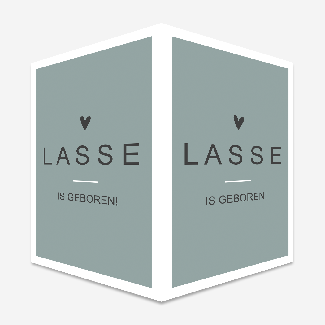 Raambord Jongen blauwgrijs witrand grijs