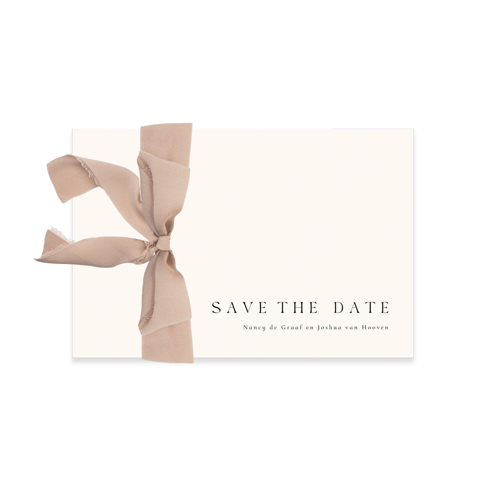 Save the date uitnodiging met lint