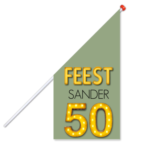 Vlag feest groen abraham 50ste verjaardag man