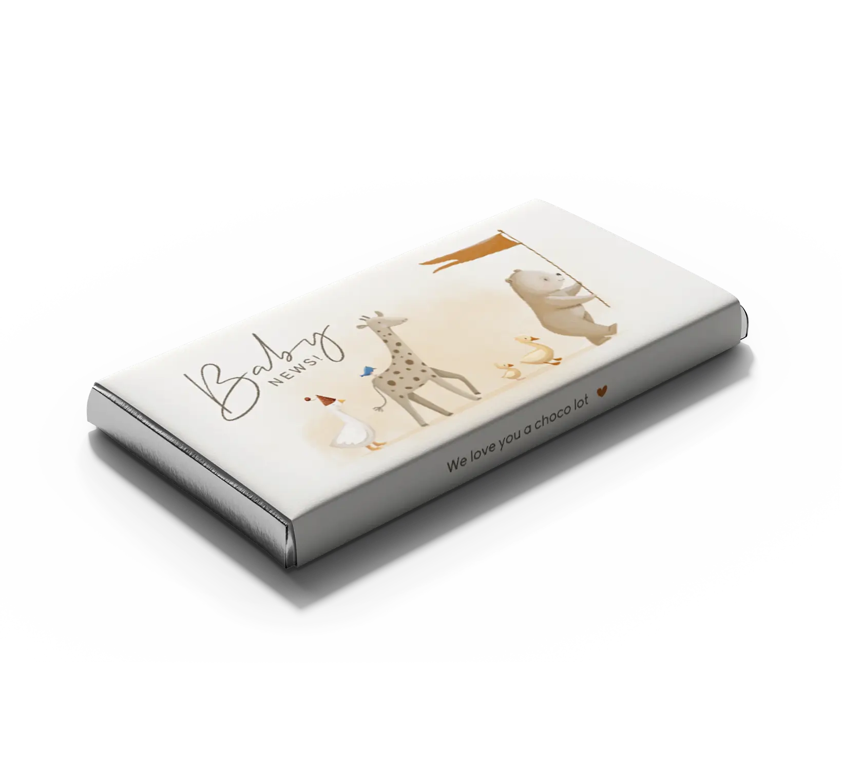 Wikkel voor chocoladereep met getekende dieren