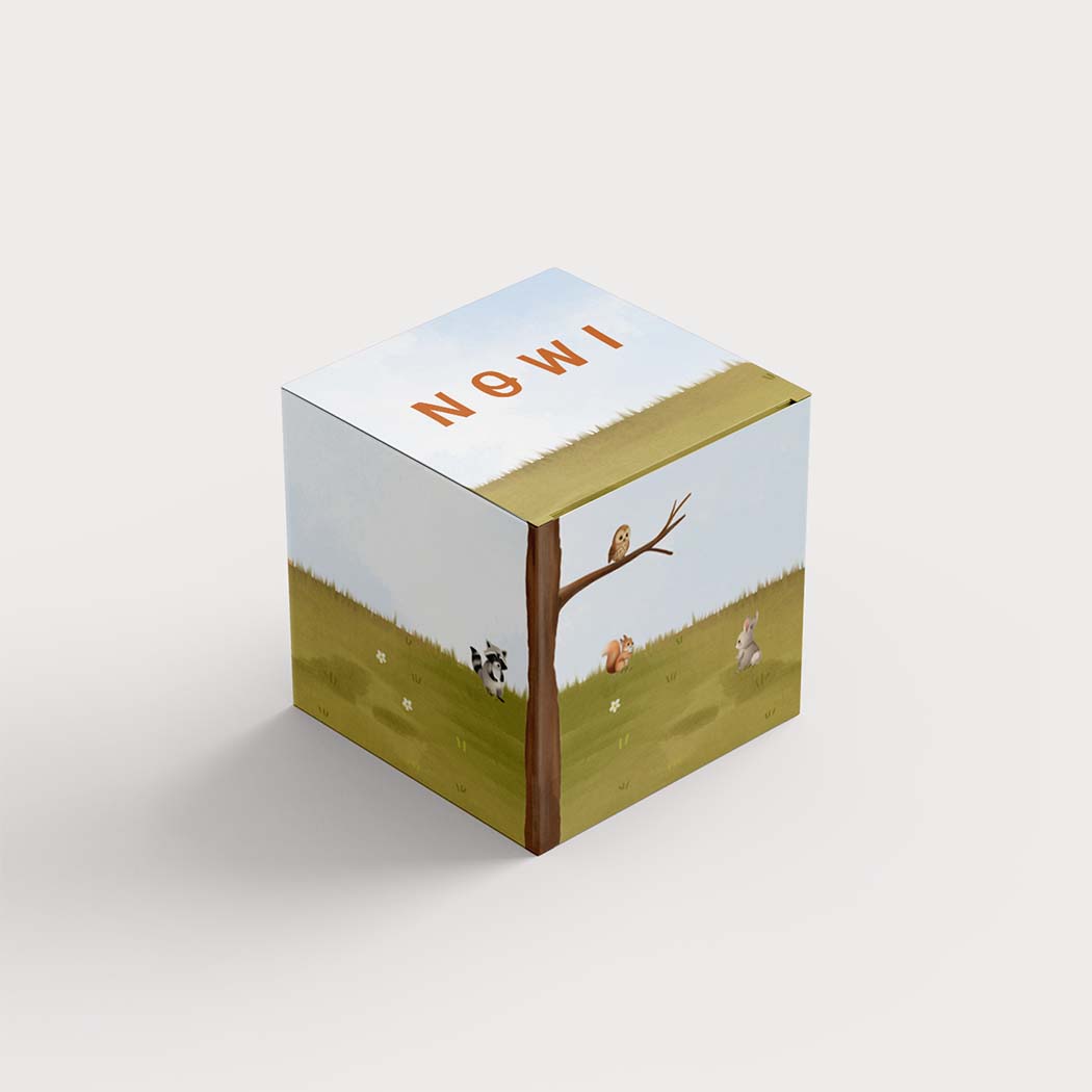 Doopsuikerdoosje met dieren in het bos