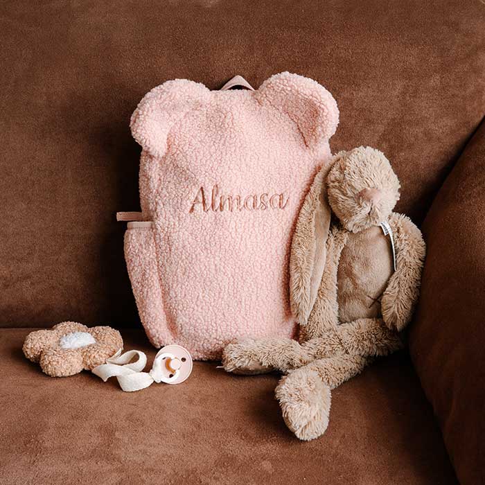 Teddyrucksack mit Ohren und Namen