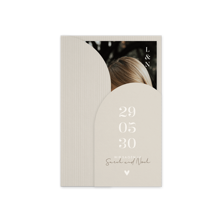 Moderne Hochzeitseinladung mit Foto und elegantem Design (teil 2/2)*