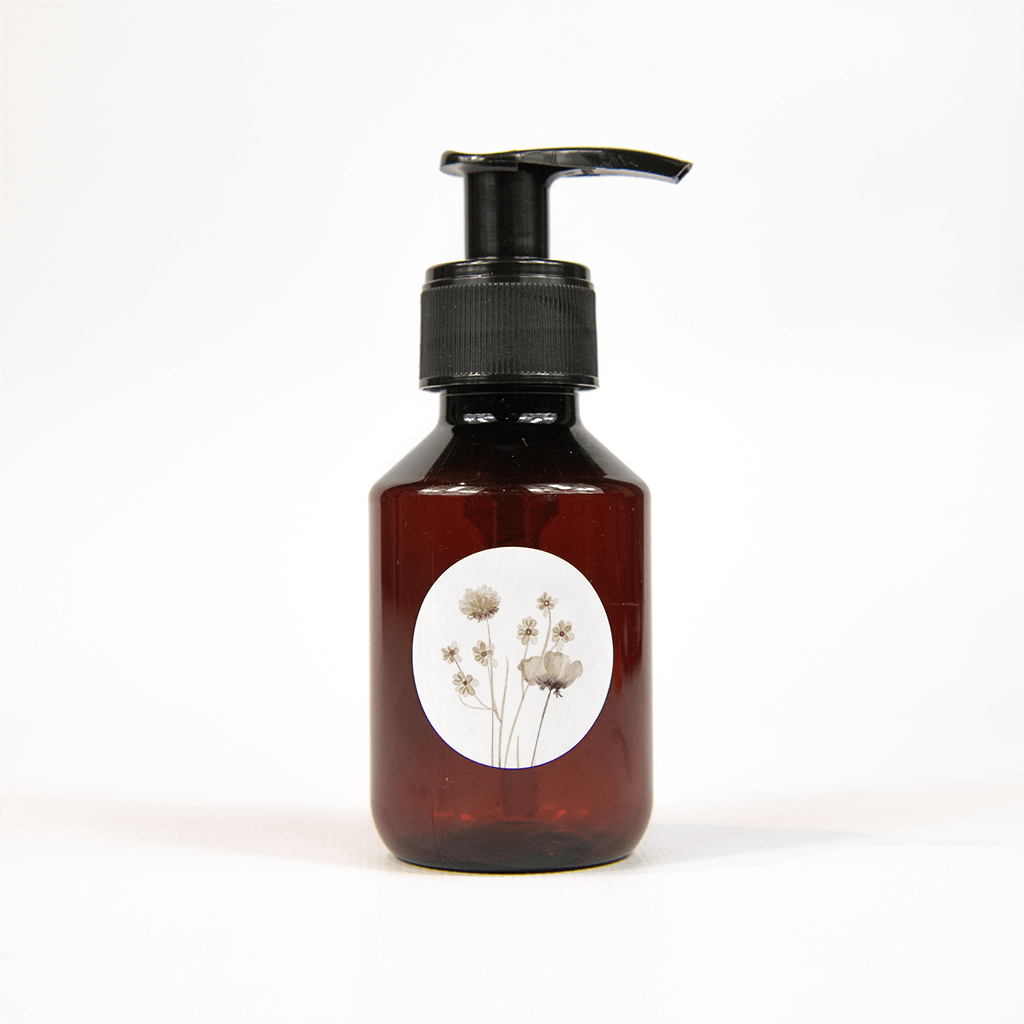 Sticker met droogbloemen