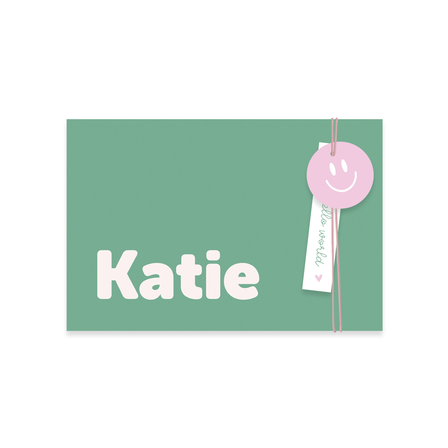 Geboortekaartje voor meisje met smiley label