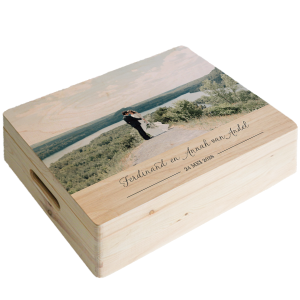 Herinneringsdoos met trouwfoto