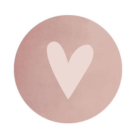 Sticker 'Hartje' (roze)