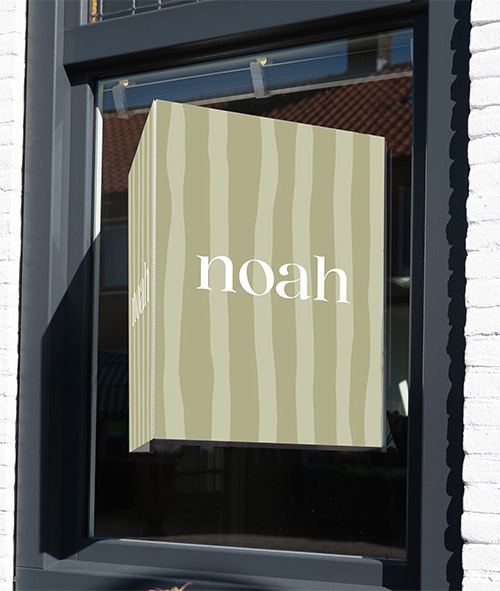 Groen raambord met strepen