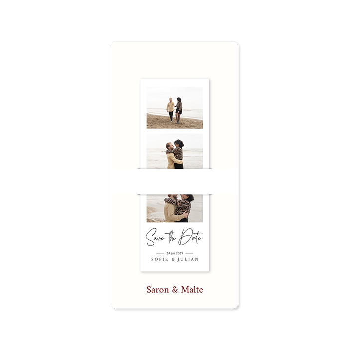 Magneet Save the Date met fotostrook