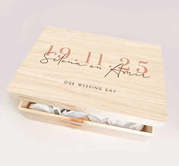 Bewaardoos bruiloft met datum