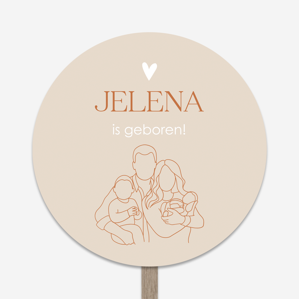 Tuinbord Rond Gezin illustratie