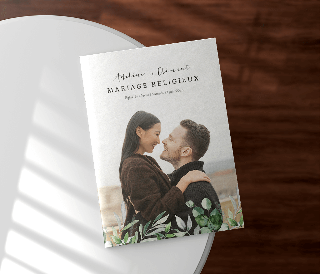 Livret de messe avec photo