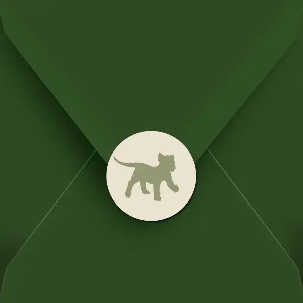 Sluitsticker met stoer leeuwtje | 25 stuks