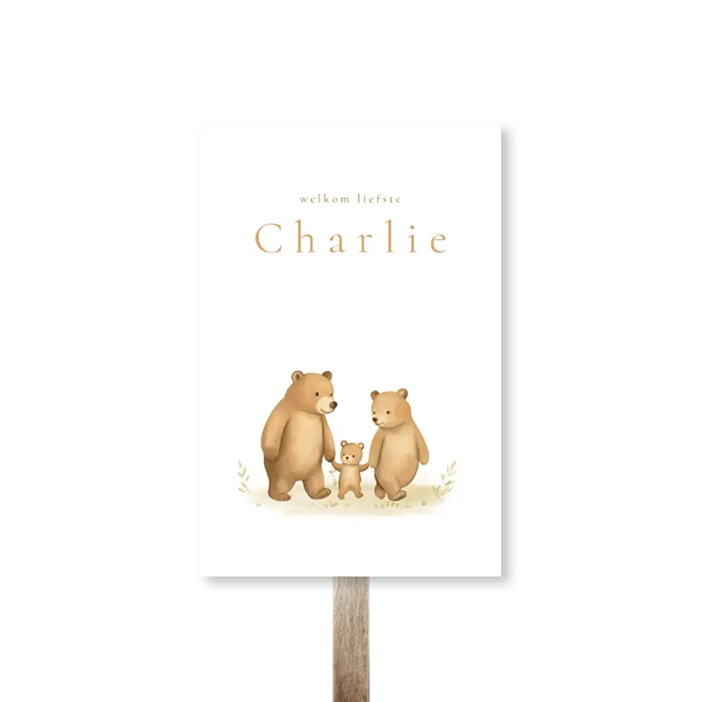 Tuinbord staand met berengezin