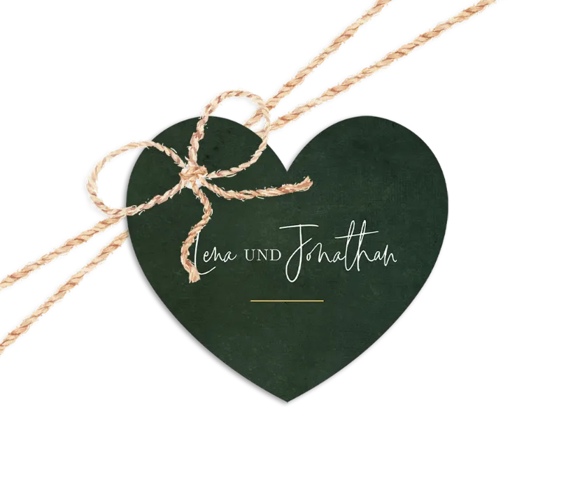 Anhänger mit dunkelgrünem Hintergrund 16 Stück