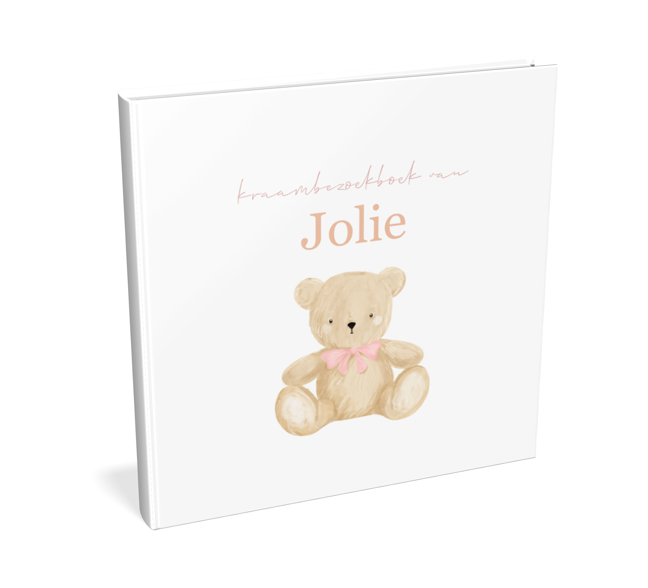 Kraambezoek met schattige teddybeer en hartje