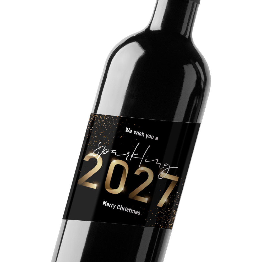 Flessenetiket sparkling 2027 - 6 stuks