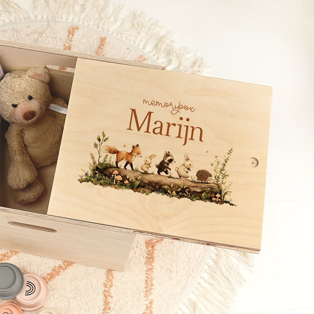 Memorybox met bosdieren