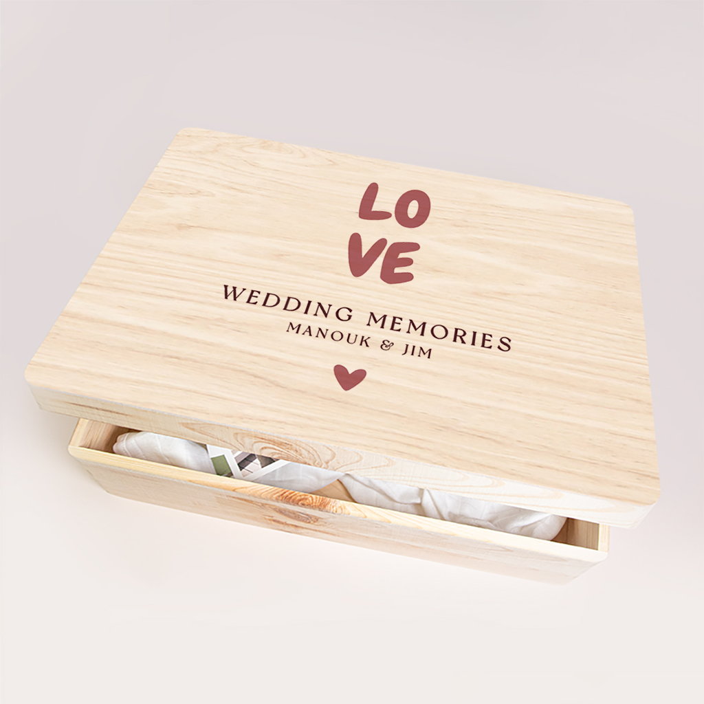 Memorybox huwelijk met quote 'Love'
