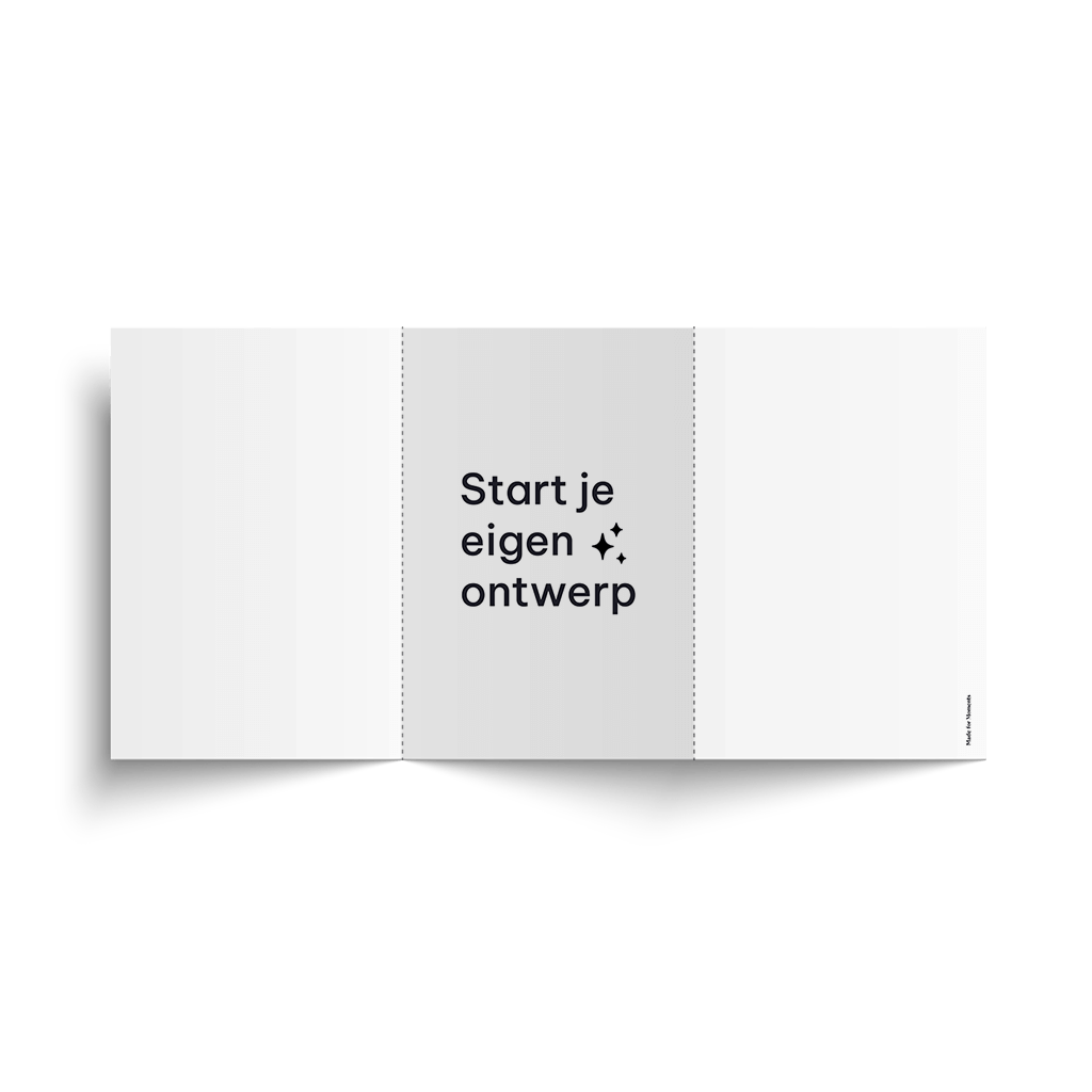 Zelf trouwkaart maken | zigzag staand