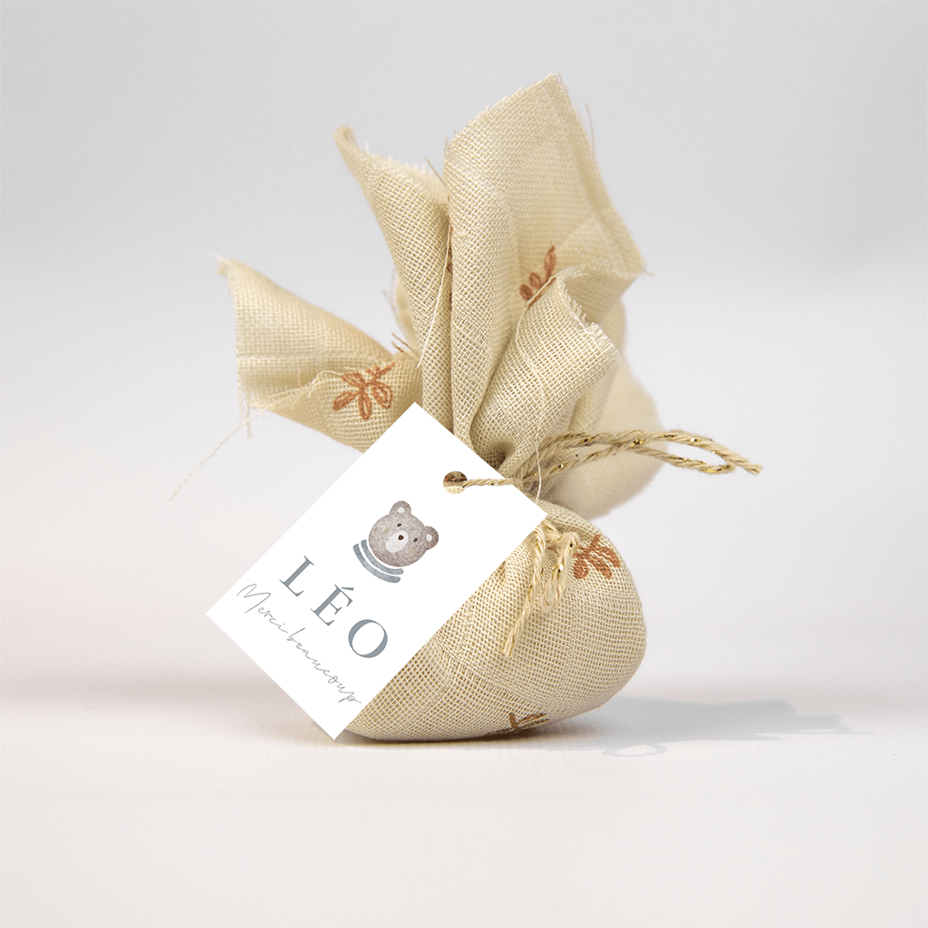 Étiquette cadeau avec ours en peluche - 18 pièces