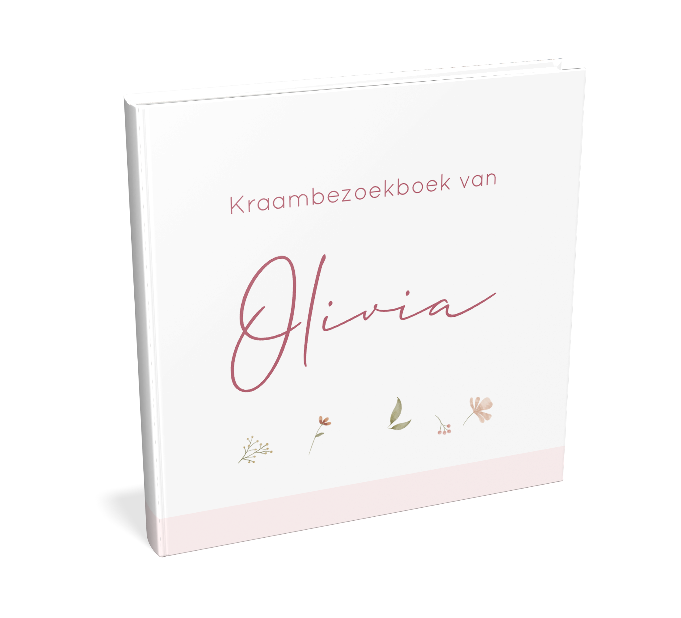 Kraambezoekboek meisje met bloemen