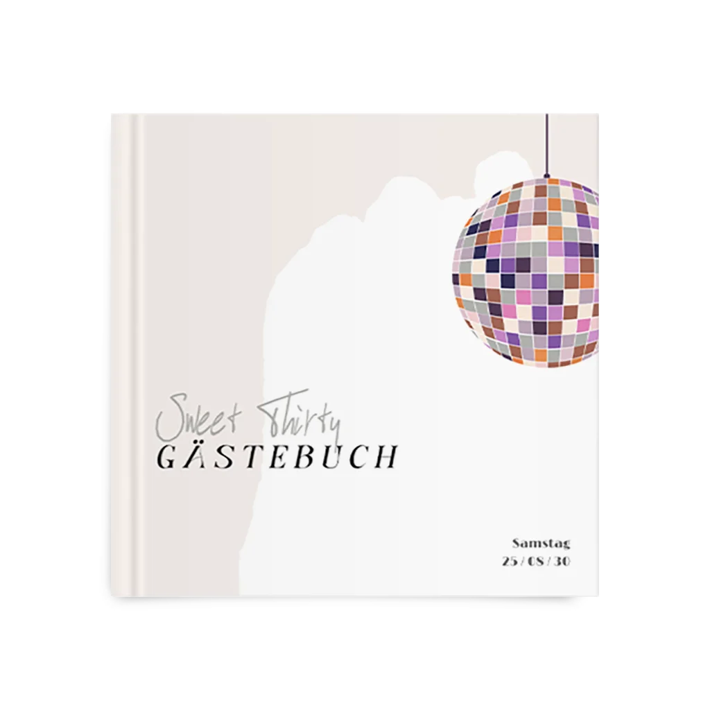 Gästebuch zum Geburtstag mit Diskokugeln