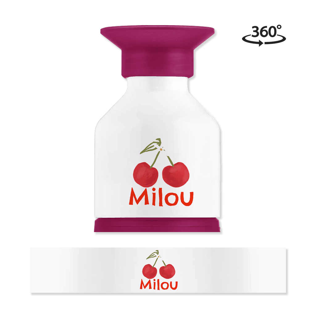 Dopper waterfles met kersjes en naam