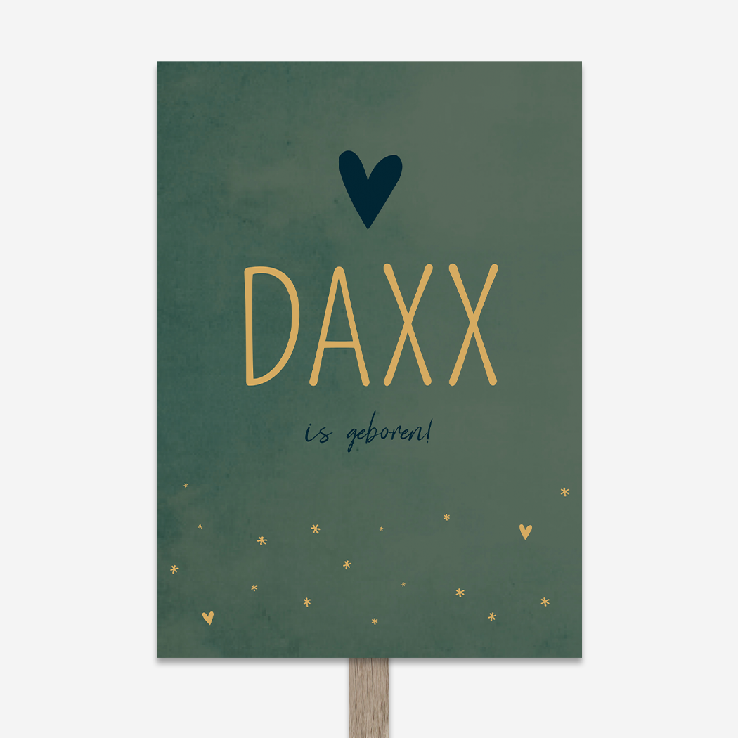 Tuinbord Rechthoekig Donkergroen Stoer Hartjes