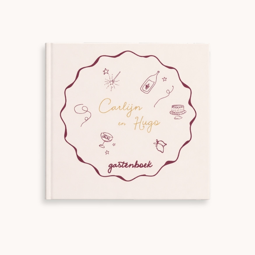 Gastenboek vrolijk doodles